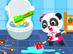 Baby Panda House Cleaning Online Game