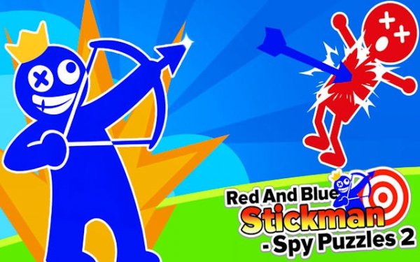 Red And Blue Stickman Spy Puzzles 2: Archery Mission Online Game