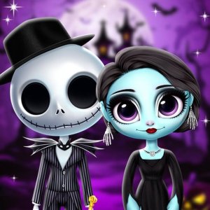 Nightmare Couple Halloween Party Dress Up Game