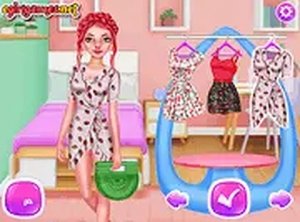 Girly Summer Patterns Dress Up Game